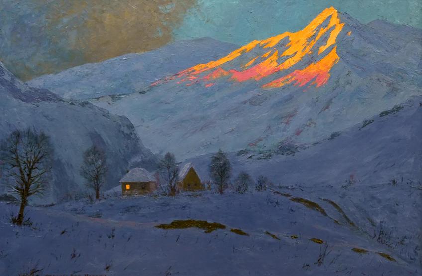 Фото №1000877. Зимнее утро в горах. 2016. Чингисхан Хасаев