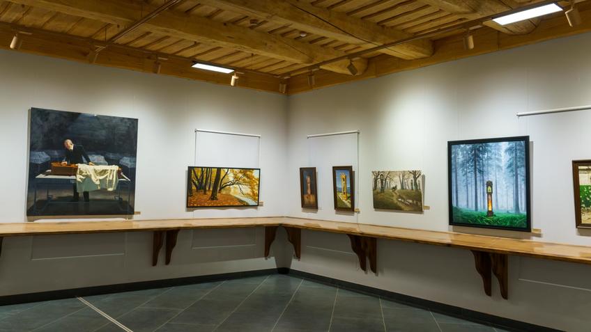 Фото №1003906. Фрагмент экспозиции выставки В.Бжассо «Полная версия»