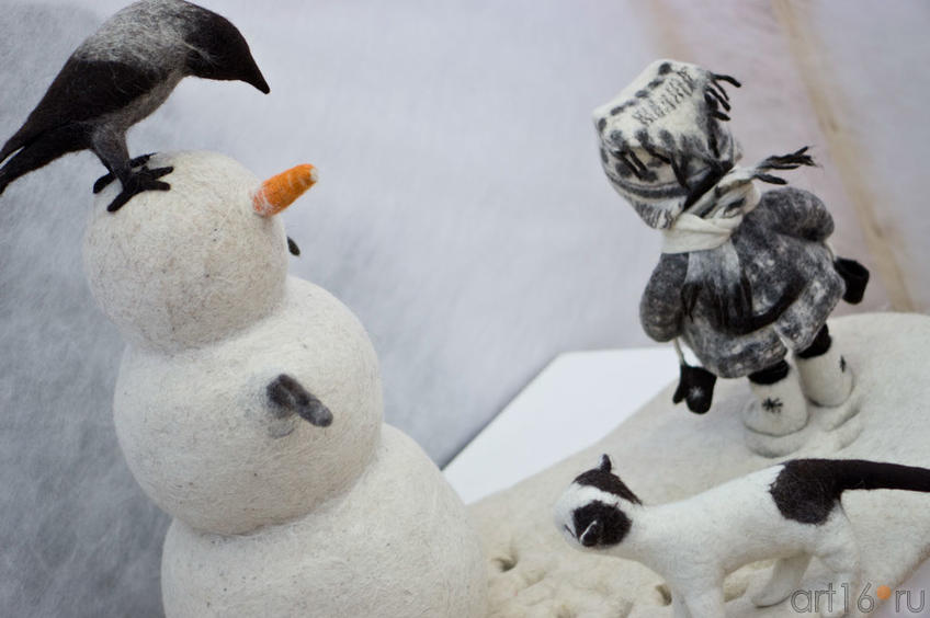 Фото №101213. Снеговик войлочный