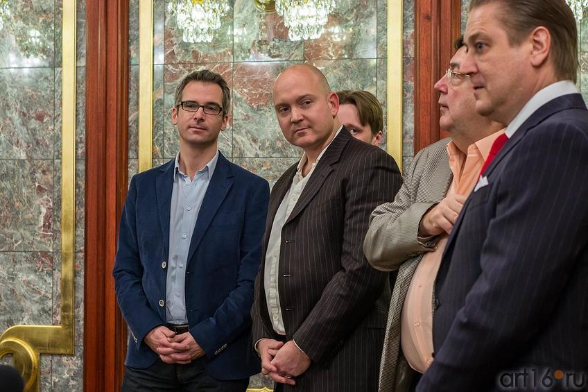 Фото №123662. Филипп Нидель, Ян Хендерсон, Александр Чайковский, Александр Сладковский