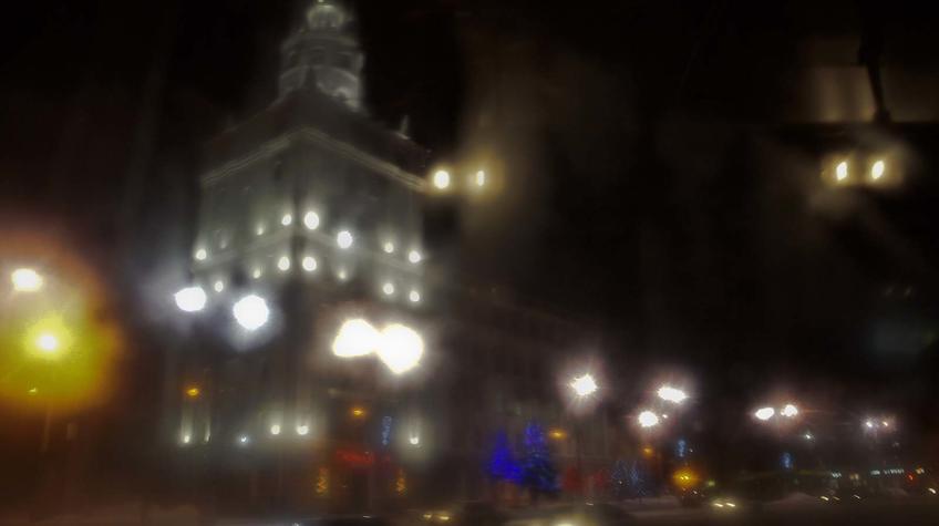 Фото №90262. Первые кадры Перми, сделанные через замерзшее окно автомобиля. 12 января 2012г.