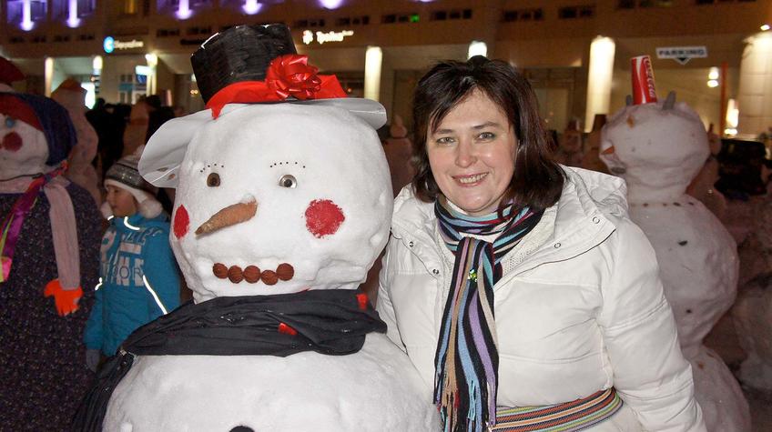 Фото №90333.  Е.Сунгатова и Снеговик