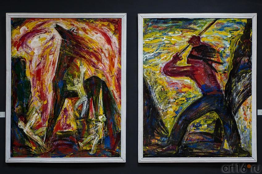 Фото №143690. УКРОЩЕНИЕ КОНЯ / <br />БИТЬЕ ГОРШКОВ 1995 <br />Из цикла «НОВЫЙ САБАНТУЙ»