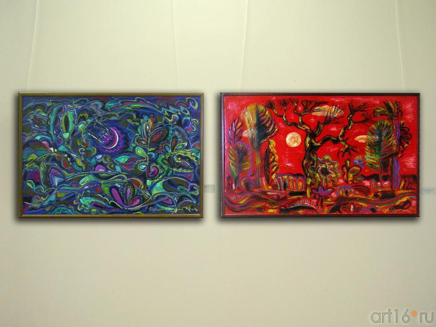 Фото №14494. Ночная лунная феерия / Высохший дуб