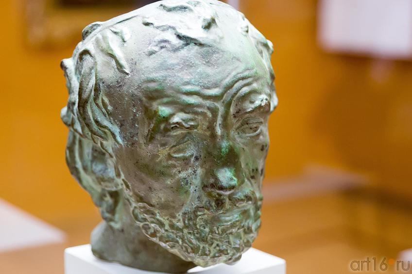 Фото №187840. ОГЮСТ РОДЕН 1840-1917 Человек со сломанным носом (Маска). 1863 - 1864 Бронза