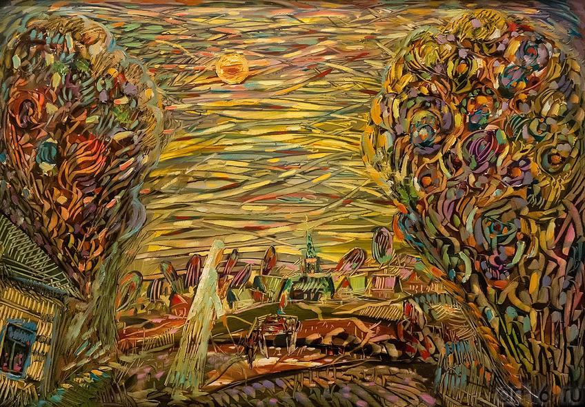 Фото №206824. Хазиев Мадьяр Шарипович (1949 г.р.) "На окраине деревни" 70x100 холст; масло 2009г.