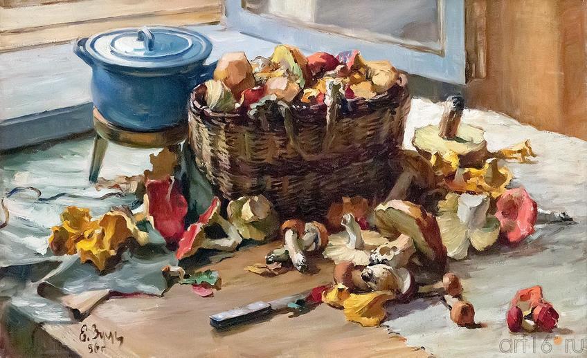 Фото №209899. ЗУЕВ Е.В. 1923-1989 ГРИБЫ. 1956 Холст, масло