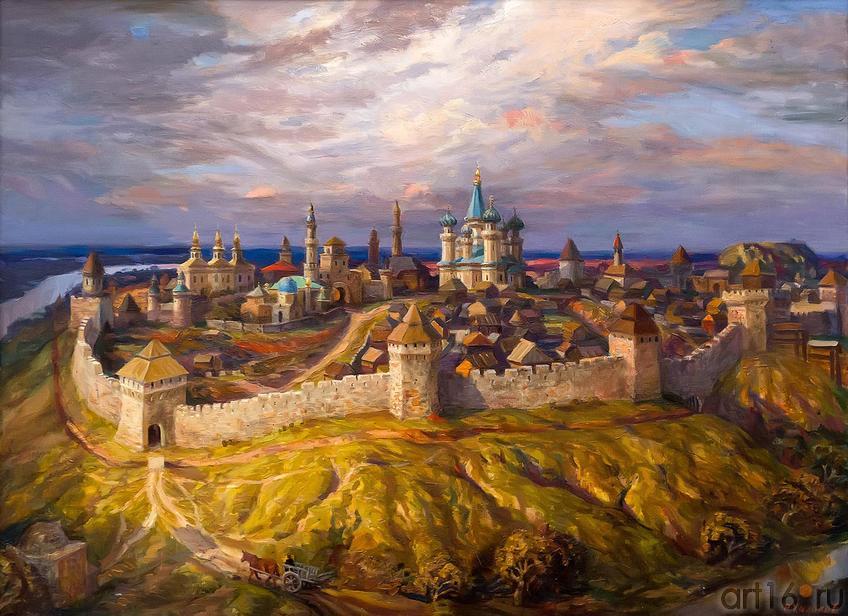 Фото №210361. ХАЛИКОВ Ф.Г. 1957 КРЕМЛЬ ВО ВРЕМЯ КАЗАНСКОГО ХАНСТВА. 2002 Металл, холст, масло