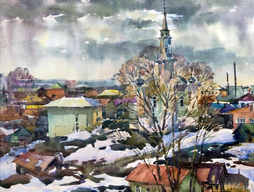 Фото №237115.  БУГУЛЬМИНСКАЯ МЕЧЕТЬ (ВЕСЕННИЙ СЕРЫЙ ДЕНЬ). 1996