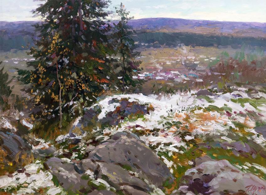 Фото №345523. ХУЗИН Р.Ф. 1975 ПЕРВЫЙ СНЕГ НА УРАЛЕ. 2013 Холст, масло