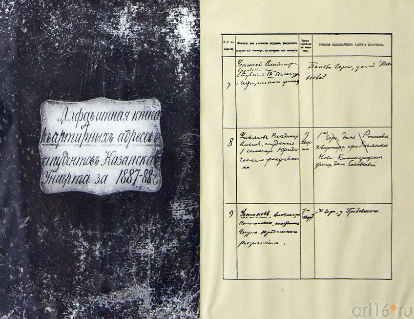 Фото №66221. Алфавитная книга адресов студентов Казанского университета