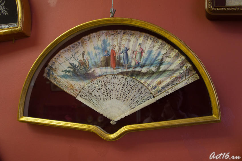 Фото №72646. Веер "Ребекка и Елизар у колодца". кон  XVII. Германия