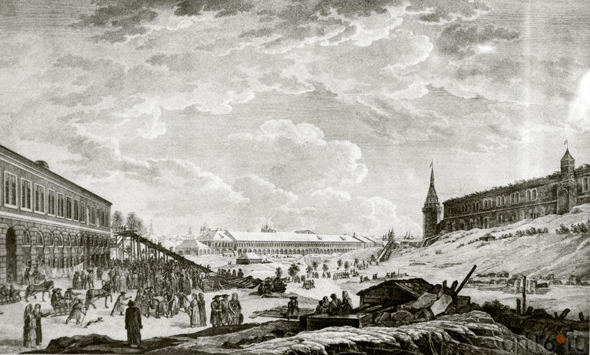 Фото №80044. Вид ледяных гор в Москве во время Сырной недели (Масленица). Оберкоглер Г.