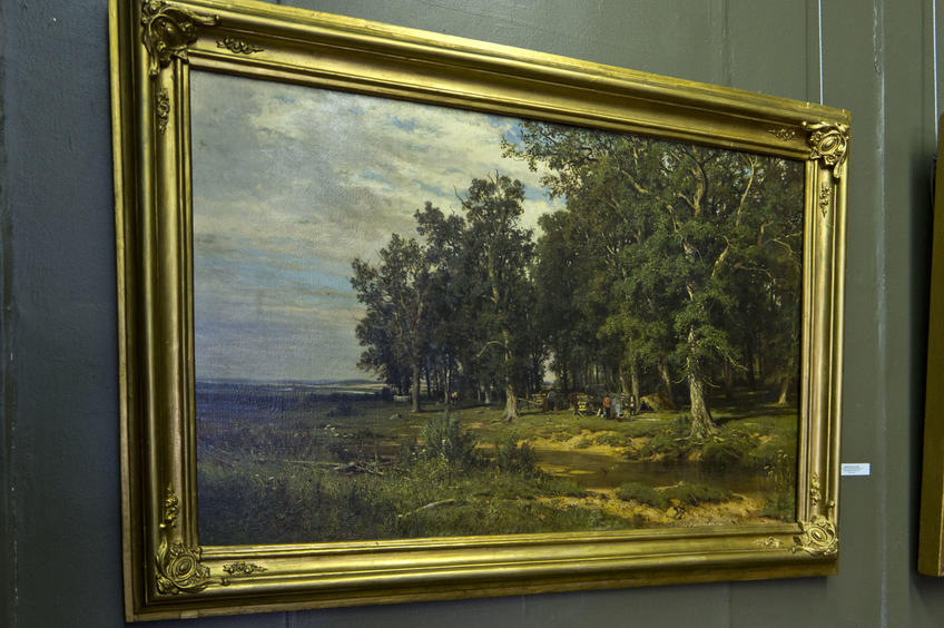 Фото №80178. На покосе в дубовой роще. 1874. Шишкин И.И. (1832-1898)