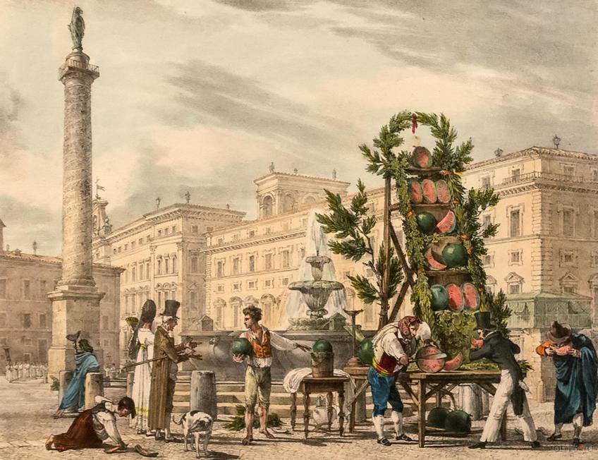 Фото №848486. АНТУАН ЖАН БАТИСТ ТОМА 1791, Продавцы арбузов