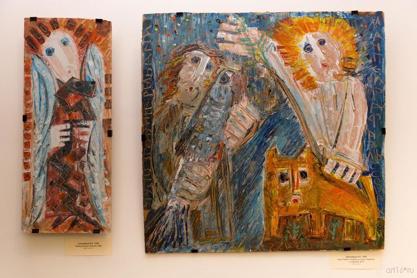 Фото №871665. Победоносец Георгий. 2006/ Чудо Товий с рыбами и ангел Рафаэль. 2015. Тимофеев В.Е.