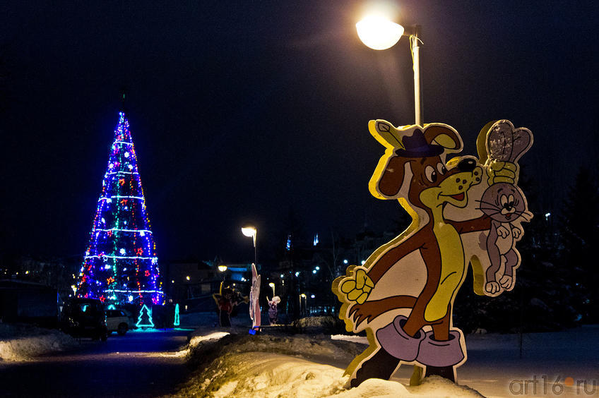 Фото №88854. Новогодний городок в парке "Черное озеро", Казань, 16.12.2011