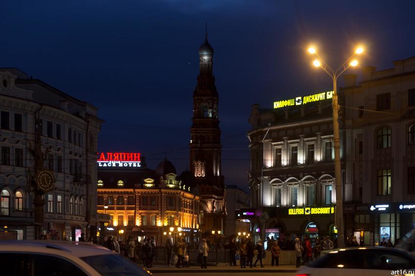 Фото №900250. Вид на колокльню Богоявленской церкви, ул. Баумана, казань