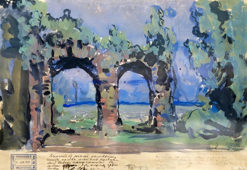 Фото №900762. Эскиз декорации.1910. Коровин К.А.