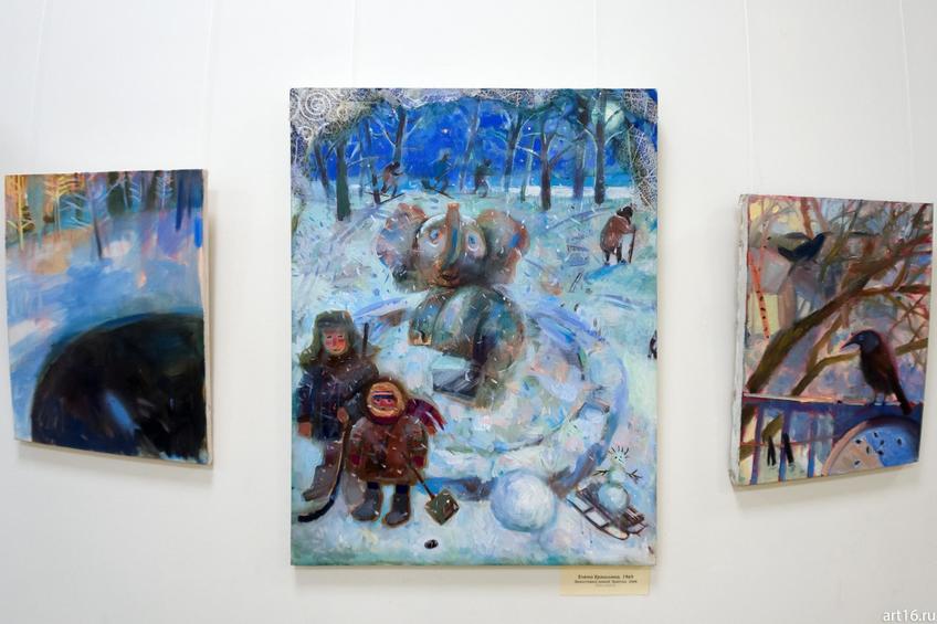 Фото №915539. Елена Ермолина. 1969 Эрмитажка зимой. Триптих. 2008 Холст, масло