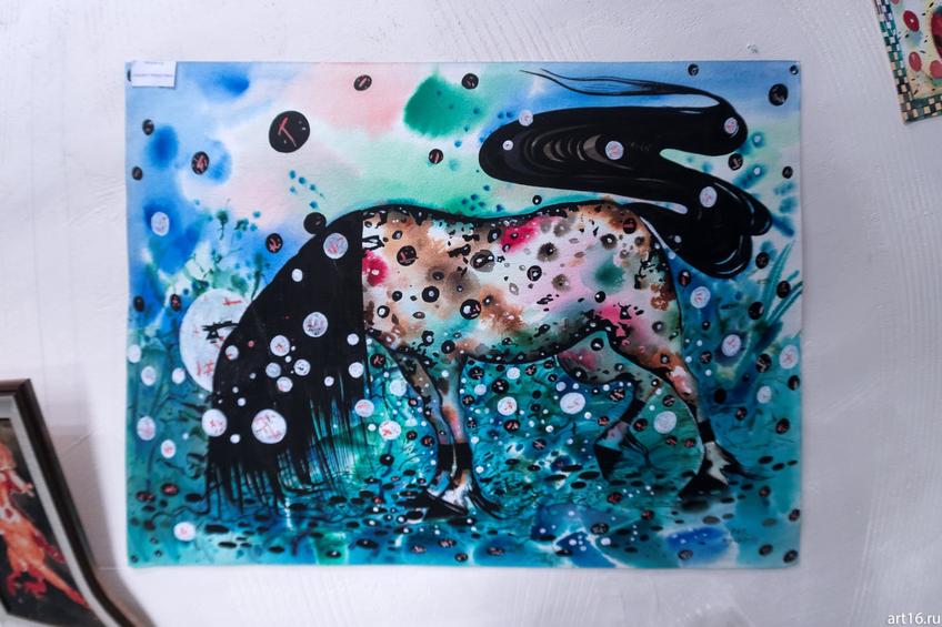 Фото №915647. Лошадь с черной гривой. А.Бусыгин