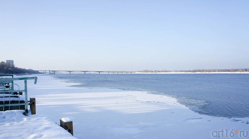 Фото №91829.  Вид на Каму с набережной Речного вокзала. Пермь, январь 2012