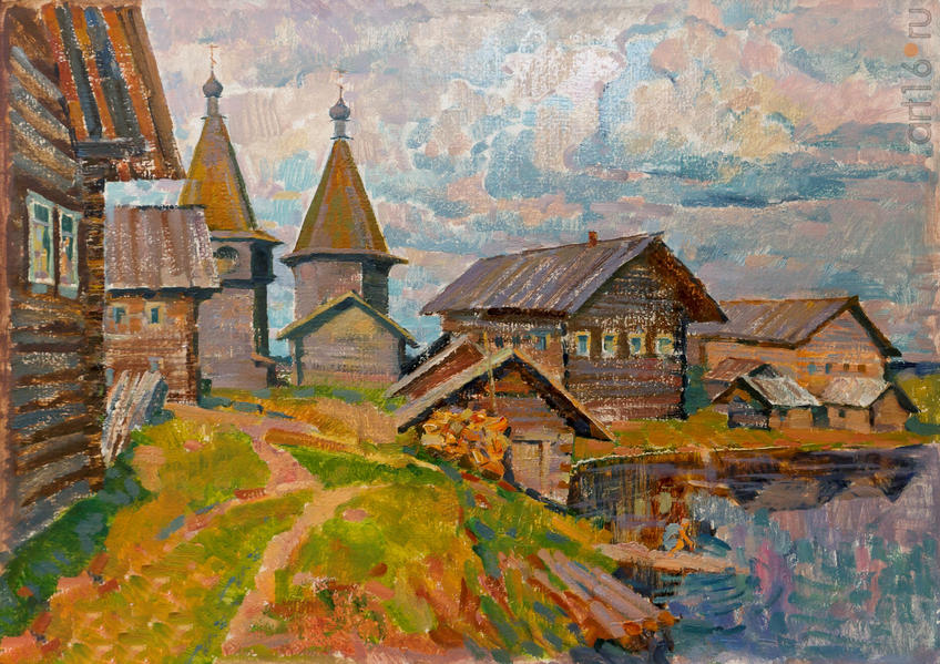 Фото №919236. Рашид САГАДЕЕВ Архангельск, 1960. «Ощевенск». 1998, х.м., 50x70