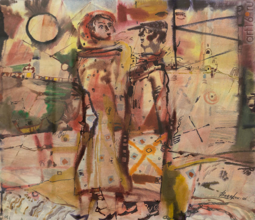 Фото №919291. Всеволод Видякин, Архангельск, 1948. «Муза», 2006, бум., акв., 61х71