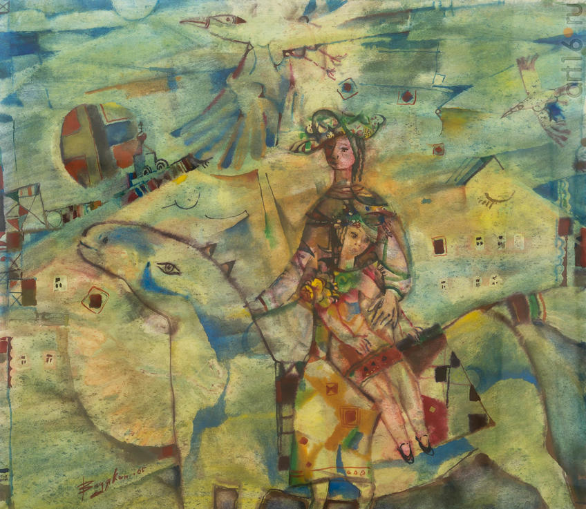 Фото №919296. Всеволод ВИДЯКИН, Архангельск, 1948. «Визит», 2006, бум. акв., 61x71