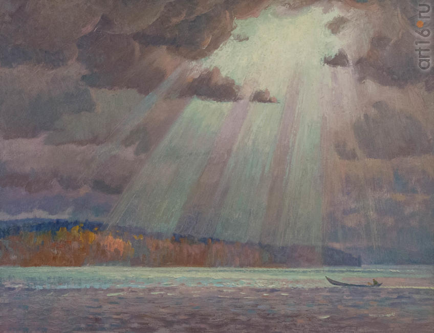 Фото №919346. Рашид САГАДЕЕВ, Архангельск, 1960. «На Северной Двине», 2015, орг.м, 62,5x80