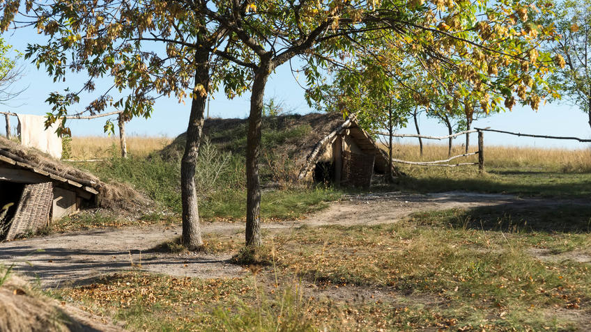 Фото №935447. Саманные хижины. Археологический парк "От кочевий к городам"