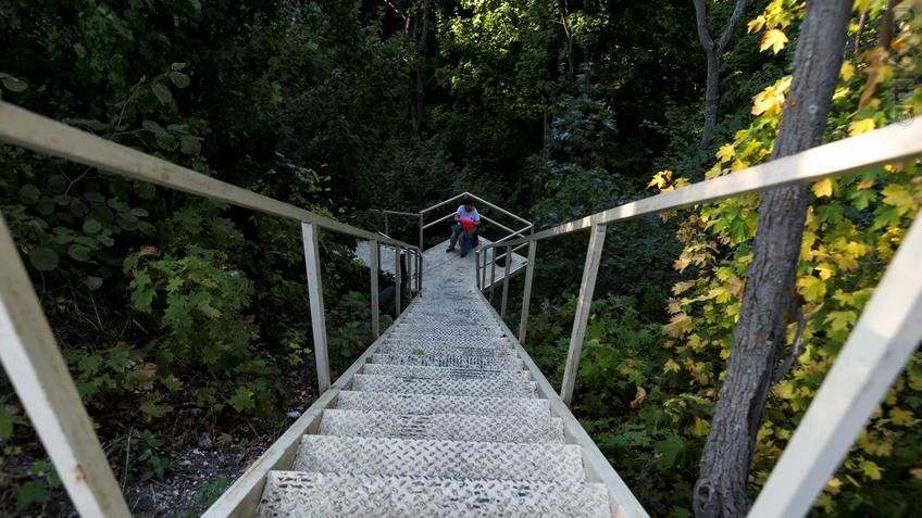 Фото №935532. Лестница, ведущая к Дивногорскому Свято-Успенскому мужскому монастырю