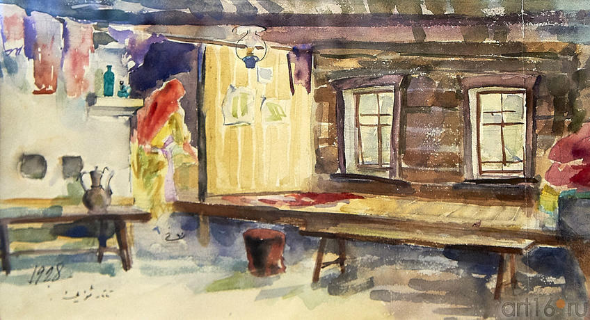 Фото №94084. Декорации к драме К.Тинчурина " Родина", Татарский дом, 1928.. Б.И.Урманче. 1897-1990