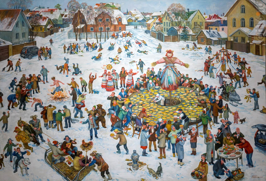 Фото №947389. Самакаева Марина Владимировна (Казань). МАСЛЕНИЦА. холст, масло 2017