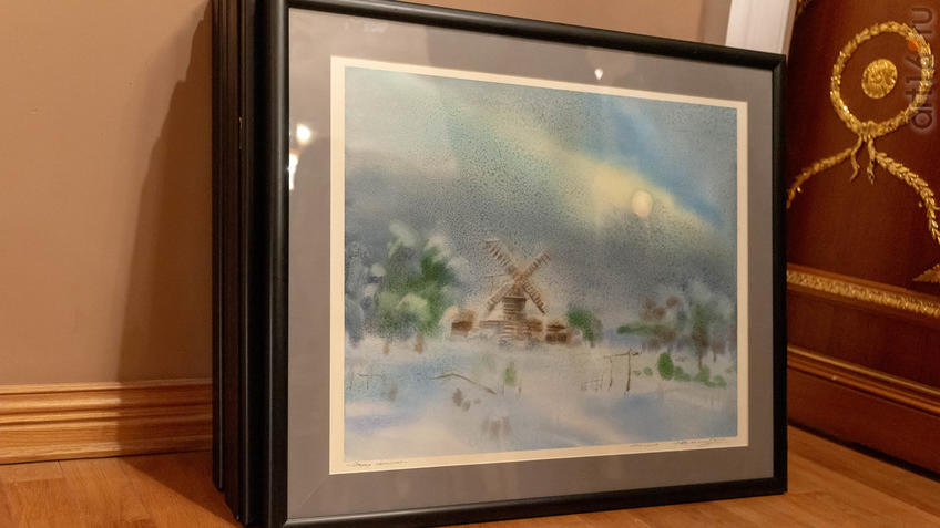 Фото №955973. Акварели Альмеева Н.У., не вошедшие в экспозицию