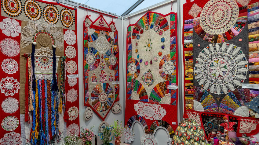 Фото №963861. Панно: «Масленица», «Прялки». Абель Александра Николаевна