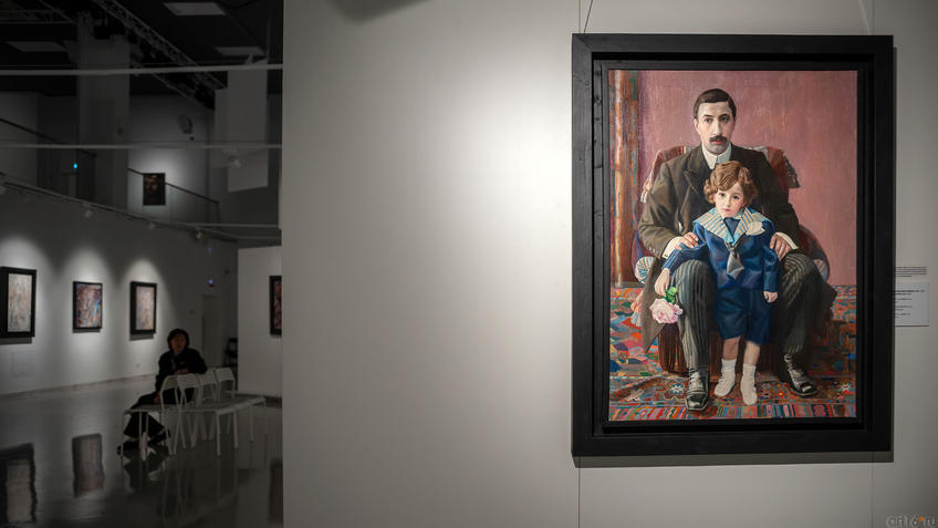 Фото №971169. Портрет А.Ф.Азибера с сыном. 1915. Павел Николаевич Филонов. 1883-1941