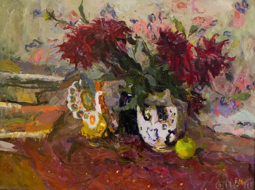 Фото №97269. Красные георгины. 1988. Майоров Б.И.(1931-1991)