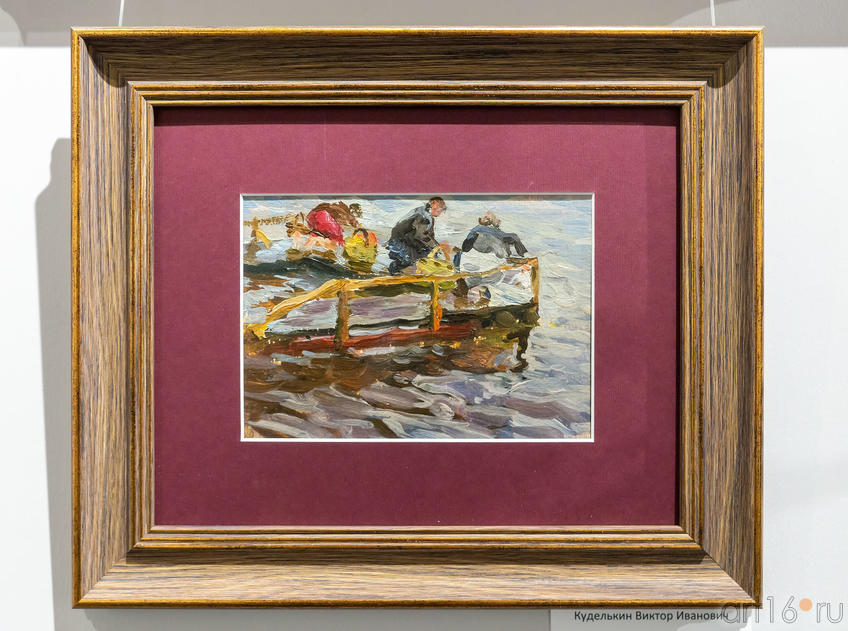 Фото №976760.  Пристань, 1953, Кузнецов Н.Д., бумага, масло