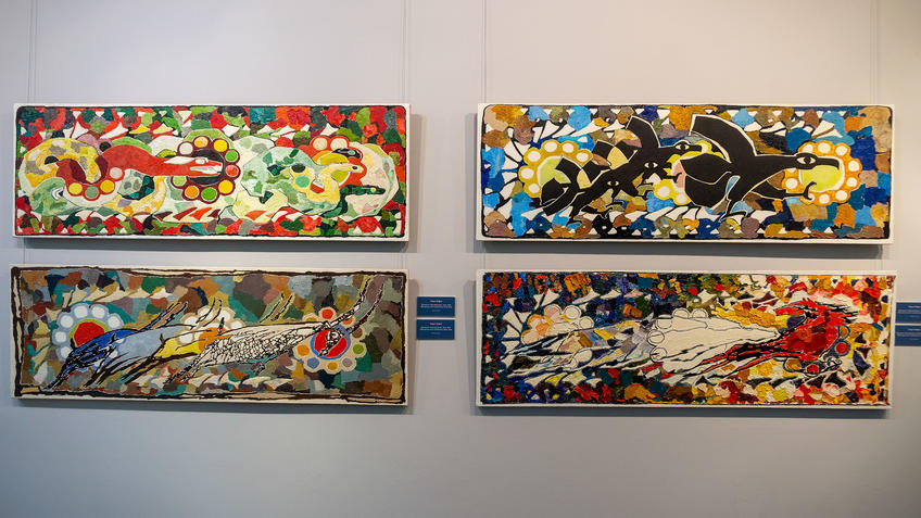 Фото №980920. Полиптих «Звездная река». Змея /Коза /Карга/Красный конь. 2011. Марат Вафин