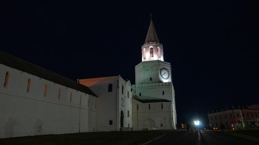 Фото №983121. Спасская башня Казанского Кремля, Казань, октябрь 2020, вечер