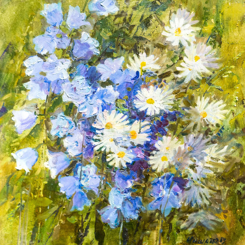 Фото №983374. Ромашки и колокольчики. Иншаков А.Ф.