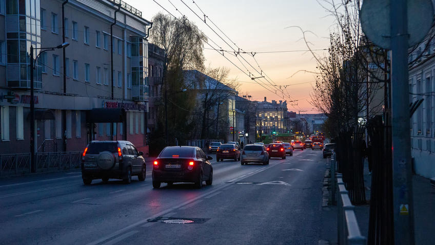 Фото №983880. Ул. К.Маркса. Вид с перекрестка с ул. Жуковского на кремлевскую стену. Казань