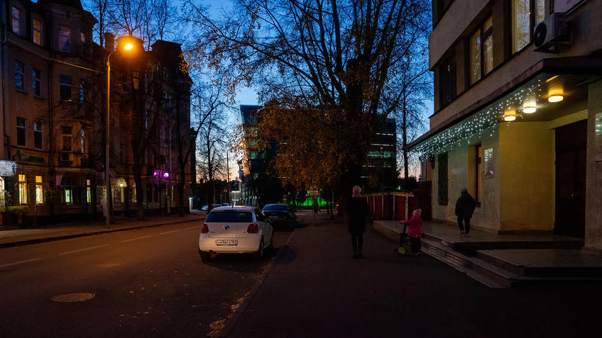 Фото №983900. Ул. Щапова. Сумерки, Казань, октябрь 2020