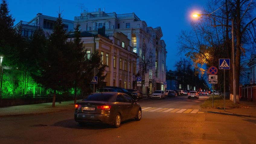 Фото №983920. Улица Гоголя, Казань, октябрь 2020, сумерки