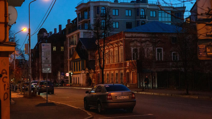 Фото №983925. Ул. Маяковского, Казань, октябрь 2020, сумерки