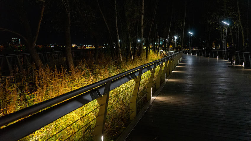 Фото №983930. Набережная озера Кабан, Казань, октябрь, сумерки