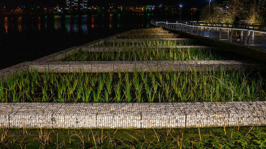 Фото №983935. Набережная озера Кабан, Казань, октябрь, сумерки