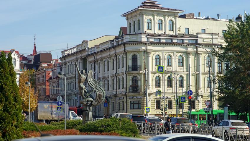 Фото №992453. Перекресток Горького/Пушкина, Казань, октябрь 2021