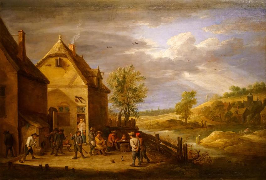 Фото №999603. Крестьяне, играющие в шары. Кон. 1640 гг. Давид Тенирс Младший